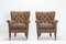 19th Century English Button Back Armchairs, Set of 2 1