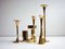 Mid-Century Danish Brass Candleholders, Set of 6 4