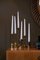 Dänische Mid-Century Kerzenhalter aus Messing, 6er Set 2