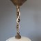 Lámpara colgante francesa de vidrio opalino, años 50, Imagen 5