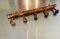 Mid-Century Faux Bamboo Wall Coat Rack with 5 Hooks 7