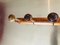 Mid-Century Faux Bamboo Wall Coat Rack with 5 Hooks 2