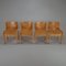 Chaises de Salon en Cuir de Ibisco, Italie, 1970s, Set de 4 5