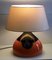 Vintage Orange & Brown Ceramic Table Lamp with Oval Beige Fabric Shade by Bjørn Wiinblad for Rosenthal, 1960s 6