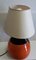 Lampe de Bureau Vintage Orange et Marron en Céramique avec Abat-Jour Ovale en Tissu Beige par Bjørn Wiinblad pour Rosenthal, 1960s 4