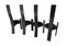 Sillas de comedor Golem de madera lacada y cuero negro de Vico Magistretti para Poggi, años 70. Juego de 4, Imagen 2