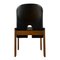 Walnut & Black Leather Model 121 Dining Chairs & Extendable Model 778 Dining Table by Tobia & Afra Scarpa for Cassina, 1968, Set of 5, Image 16