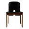 Modell 121 Esszimmerstühle aus Nussholz & schwarzem Leder Modell 778 von Tobia & Afra Scarpa für Cassina, 1968, 5er Set 13