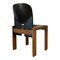Modell 121 Esszimmerstühle aus Nussholz & schwarzem Leder Modell 778 von Tobia & Afra Scarpa für Cassina, 1968, 5er Set 12