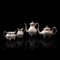 Antique English Silver-Plated Tea Service, 1900s, Set of 4 1