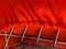 Chromed and Red Large Diamond Chair and Ottoman by Harry Bertoia for Knoll, Set of 2 7