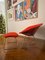 Chromed and Red Large Diamond Chair and Ottoman by Harry Bertoia for Knoll, Set of 2 6