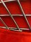 Poltrona Diamond e poggiapiedi in metallo cromato e rosso di Harry Bertoia per Knoll, set di 2, Immagine 15