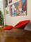 Chromed and Red Large Diamond Chair and Ottoman by Harry Bertoia for Knoll, Set of 2 5
