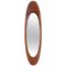 Espejo ovalado con marco de teca de Campo E Graffi, Italia, Imagen 1
