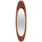 Oval Mirror with Teak Frame by Campo E Graffi, Italy 1