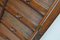 Antique Belgian Oak Filing Cabinet with Roll-Down Tambour Doors, Circa 1920 9