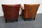 Vintage Dutch Cognac Colored Leather Club Chairs, Set of 2 4