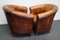 Vintage Dutch Cognac Colored Leather Club Chairs, Set of 2, Image 9