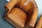 Vintage Dutch Cognac Colored Leather Club Chairs, Set of 2, Image 12