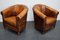 Sillones Club holandeses vintage de cuero coñac. Juego de 2, Imagen 3