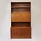 Vintage Teak Bookcase with Desk Section, 1960s 1