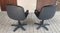 Black Leather Office Chairs, Set of 2 5