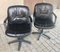 Black Leather Office Chairs, Set of 2 9