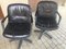 Black Leather Office Chairs, Set of 2 8