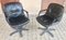 Black Leather Office Chairs, Set of 2 1