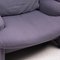 Maralunga Purple Armchair and Ottoman from Cassina, Set of 2, Image 4