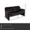 Black Leather Sofa by Hans Kaufeld for de Sede 2