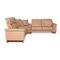 Beigefarbenes Ecksofa aus Leder von Stressless 9