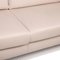 Flex Plus Cream Leather Sofa by Ewald Schillig 3