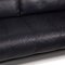 6500 Blue Leather Leather Sofa by Rolf Benz 3