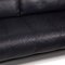 6500 Dark Blue Leather Sofa by Rolf Benz 3