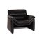 Black Leather Armchair by Hans Kaufeld for de Sede 1