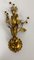 Goldene Florentiner Blumen Wandlampen von Banci, Italien, 1970er, 2er Set 4