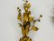 Goldene Florentiner Blumen Wandlampen von Banci, Italien, 1970er, 2er Set 7