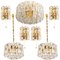 Palazzo Light Fixtures in Gilt Brass and Glass by J. T. Kalmar, 1970s, Set of 7, Image 15