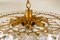 Large Palazzo Chandelier in Gilt Brass and Glass from Kalmar, Austria, 1970s 5