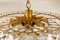 Large Palazzo Chandelier in Gilt Brass and Glass from Kalmar, Austria, 1970s, Image 5