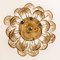 Brass Clear and Amber Spiral Glass Chandelier from Doria, 1970s, Image 4