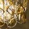 Brass Clear and Amber Spiral Glass Chandelier from Doria, 1970s, Image 9