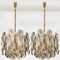 Large Chandeliers in Citrus Swirl Smoked Glass from Kalmar, Austria, 1969, Set of 2 2