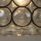 Runde Eisen und Bubble Glas Wandlampe von Glashütte, 1960er 4