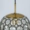Circle Iron and Bubble Glass Chandelier from Limburg 5