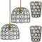 Circle Iron and Bubble Glass Chandelier from Limburg 19