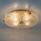 Thick Massive Handmade Glass Brass Flush Mount, 1960 17