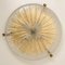 Thick Massive Handmade Glass Brass Flush Mount, 1960, Image 11